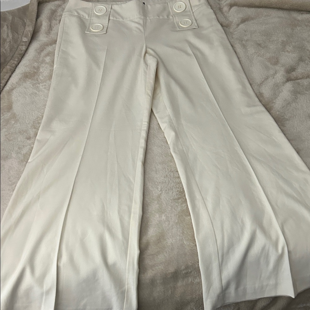 Bobbi J Cream Wide Leg Pants